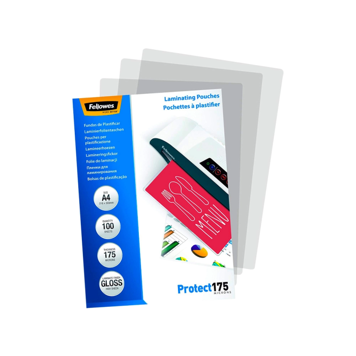 Fellowes Bolsa de plastificar Brillo Din A4 175 mc Pack 100 Unidades 1