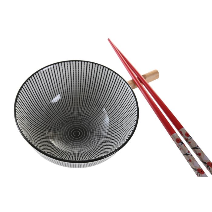 DKD Home Decor Set de Sushi Oriental Negro, Juego de 6 Piezas de Bambú y Gres, Apto para Microondas y Lavavajillas, Medidas 21x30x7 cm 2 DKD Home Decor Set de Sushi Oriental Negro, Juego de 6 Piezas de Bambú y Gres, Apto para Microondas y Lavavajillas, Medidas 21x30x7 cm 2