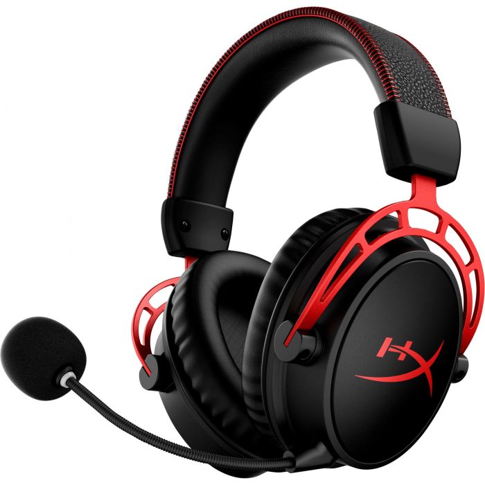 HyperX Cloud Alpha Wireless Gaming Headset - Virtual 7.1-Surround/DTS Headphone:X 2.0/Spatial Audio - Over-Ear Negro/Rojo