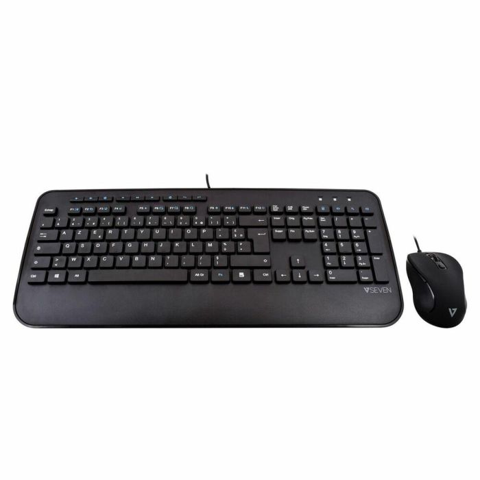 Teclado y Ratón V7 CKU300FR Negro Francés AZERTY 1