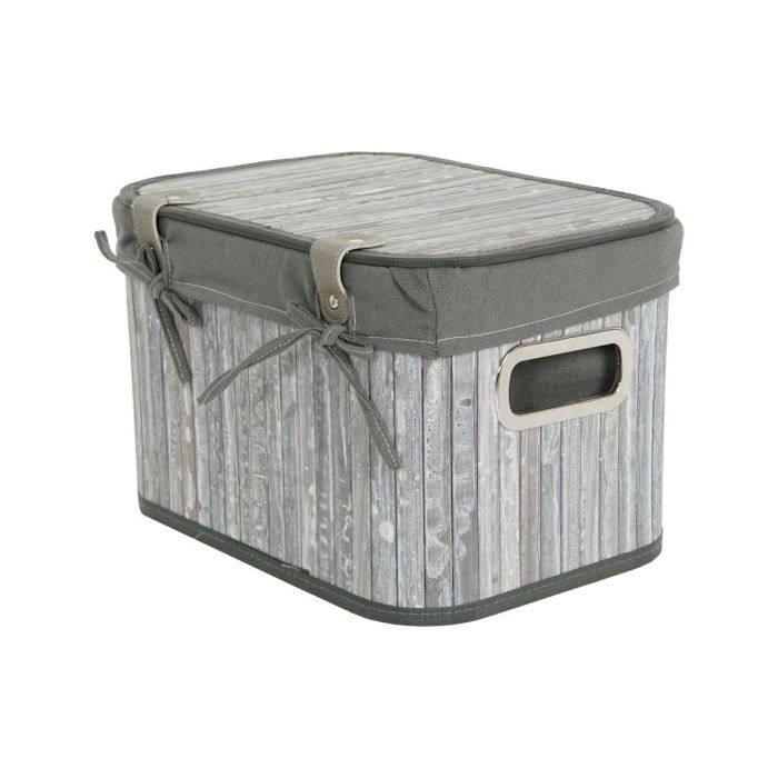 Juego de Cestas DKD Home Decor Blanco Gris Bambú Madera MDF 51 x 35 x 33 cm 3 Juego de Cestas DKD Home Decor Blanco Gris Bambú Madera MDF 51 x 35 x 33 cm 3