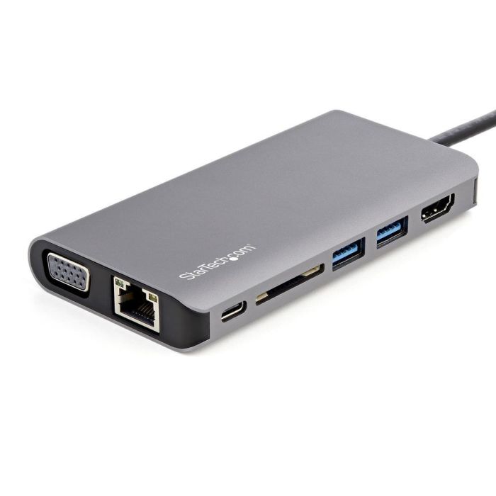 Startechcom Docking Station USB Tipo C, Adaptador Multipuertos HDMI 4K / VGA, Ethernet, SD, 2xUSB-A, 1xUSB-C PD 100W 1