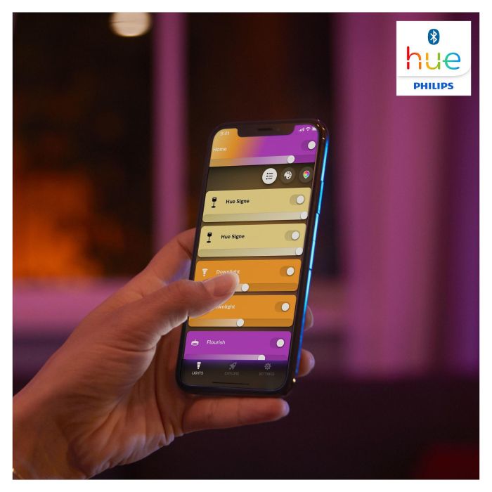 Philips Hue Lámpara Iris White & Color Ambiance Bluetooth Negro Compatible con Alexa Google Assistant Apple HomeKit