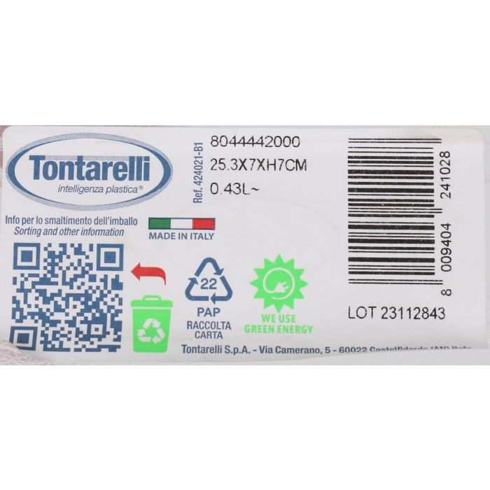 Tontarelli Fiambrera Rectangular "Fill Box" 25.1 x 6.8 x 3.9 cm (12 Unidades) 5