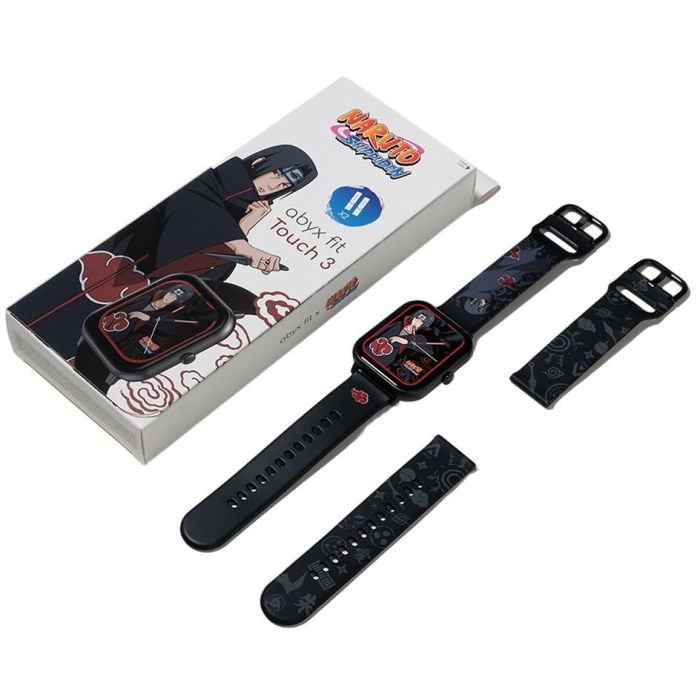 abyx Smartwatch Fit Touch 3 Itachi Uchiwa space grau 1 abyx Smartwatch Fit Touch 3 Itachi Uchiwa space grau 1