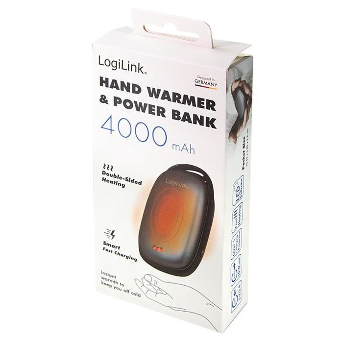 Powerbank 4.000 mAh. 1x USB-A. Handwärmer. metallgrau 8