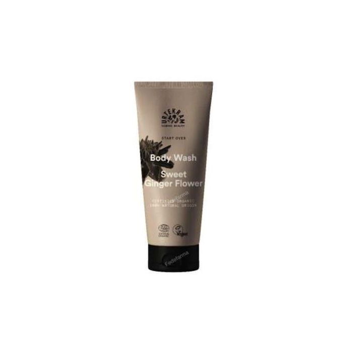 URTEKRAM Sweet Ginger Gel de Baño 200ml. Ecológico Vegano con Aloe Vera y Aceites Naturales ECOCERT