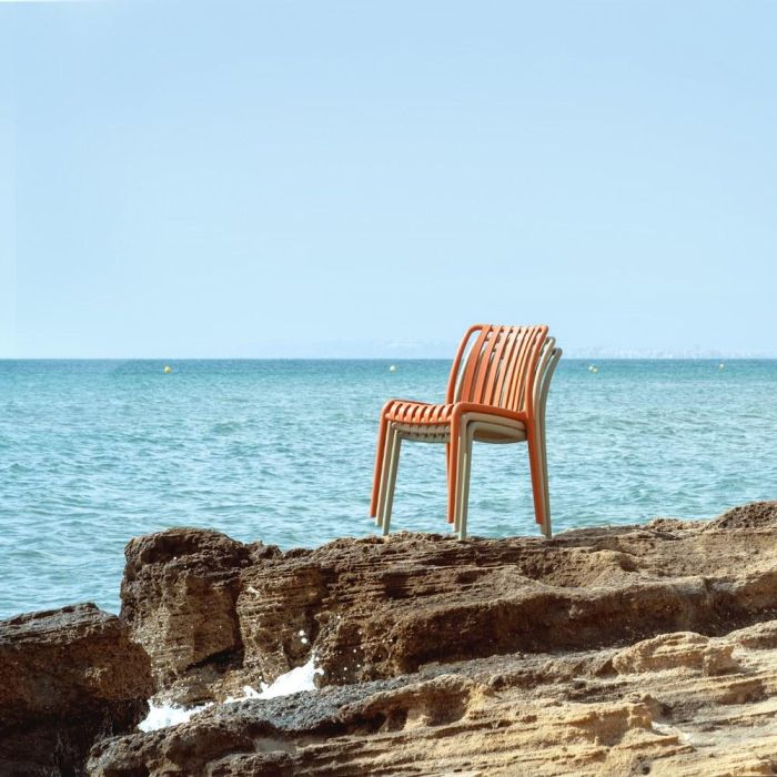 Silla Apilable Terracota Polipropileno 50 X 58 X 80 cm