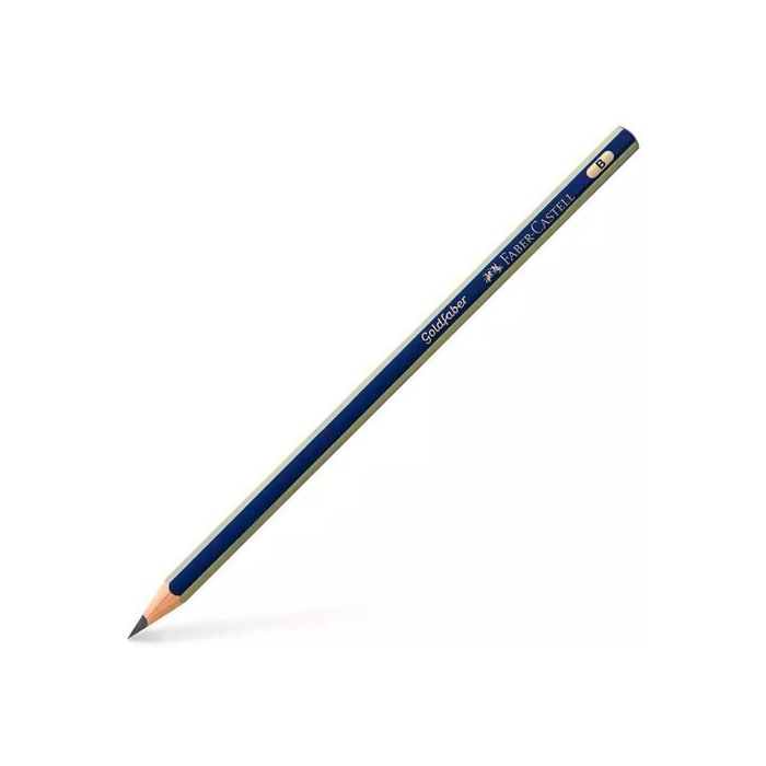 Faber Castell Lápiz de Grafito Goldfaber 1221 B para Escribir y Dibujar - Caja 12 Unidades (12 Unidades)