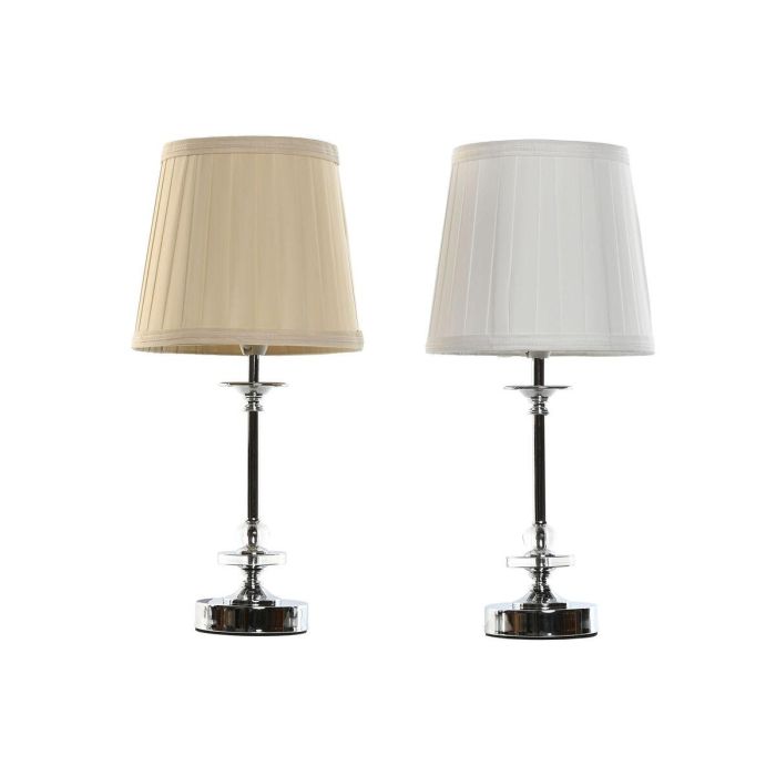 DKD Home Decor Lámpara de Sobremesa Tradicional Blanco Beige 20x43x20 cm E14 25W Metal Acrílico Tela - Pack 2 Unidades 0 DKD Home Decor Lámpara de Sobremesa Tradicional Blanco Beige 20x43x20 cm E14 25W Metal Acrílico Tela - Pack 2 Unidades 0