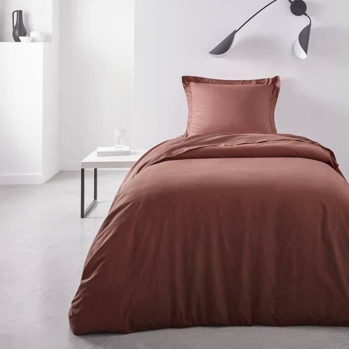 Hoy esencial hoy acelga - 90 x 190 cm - 1 persona - 100% una algodón - terracota 1 Hoy esencial hoy acelga - 90 x 190 cm - 1 persona - 100% una algodón - terracota 1