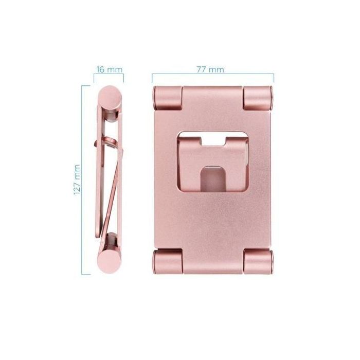 TooQ PH-KEOPS-OCASO Soporte de Sobremesa Ajustable para Teléfono y Tablet 10" de Aluminio Antideslizante Rosa Velvet 4 TooQ PH-KEOPS-OCASO Soporte de Sobremesa Ajustable para Teléfono y Tablet 10" de Aluminio Antideslizante Rosa Velvet 4