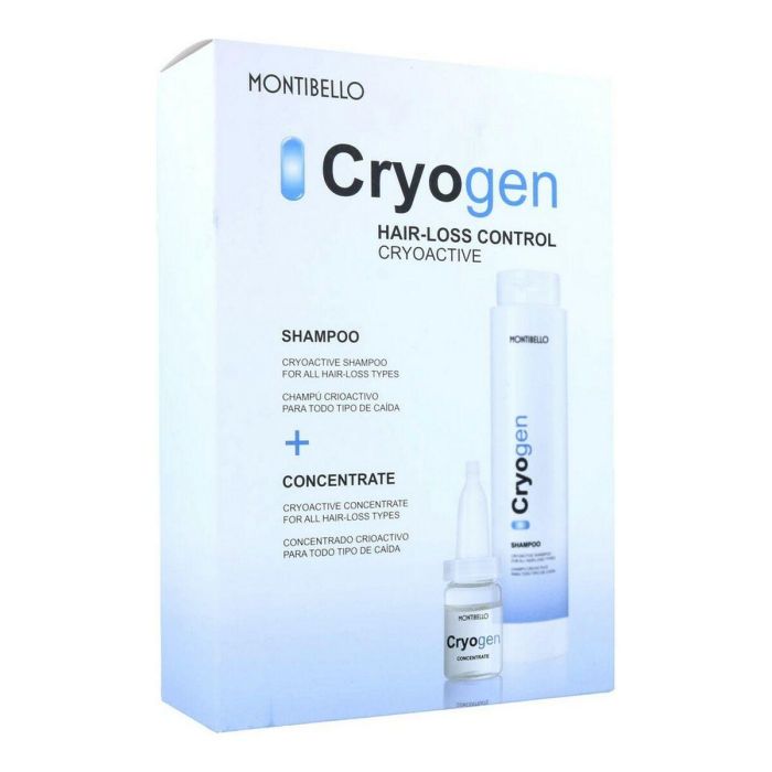 Montibel·Lo Cryogen Anticaída Pack: Champú Crioactivo 300ml + Concentrado 10x7ml para Frena Caída y Activa Crecimiento del Cabello
