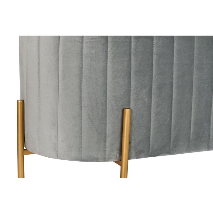 DKD Home Decor Descalzadora Glam Azul y Dorado 50x45x123 cm Poliéster y Metal, Desmontable, Set de 2 2