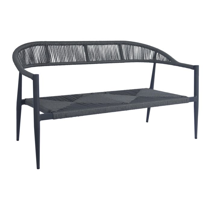 Sofa Terraza Y Jardin DKD Home Decor Negro Gris Oscuro 55 x 76 x 131 cm Sofa Terraza Y Jardin DKD Home Decor Negro Gris Oscuro 55 x 76 x 131 cm