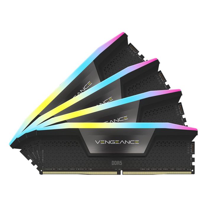 Corsair CMH64GX5M4B6200C32 Vengeance RGB 64GB (4x16GB) DDR5 6200MHz CL32 Kit de Memoria DIMM, Intel XMP 3.0, Disipador Térmico RGB