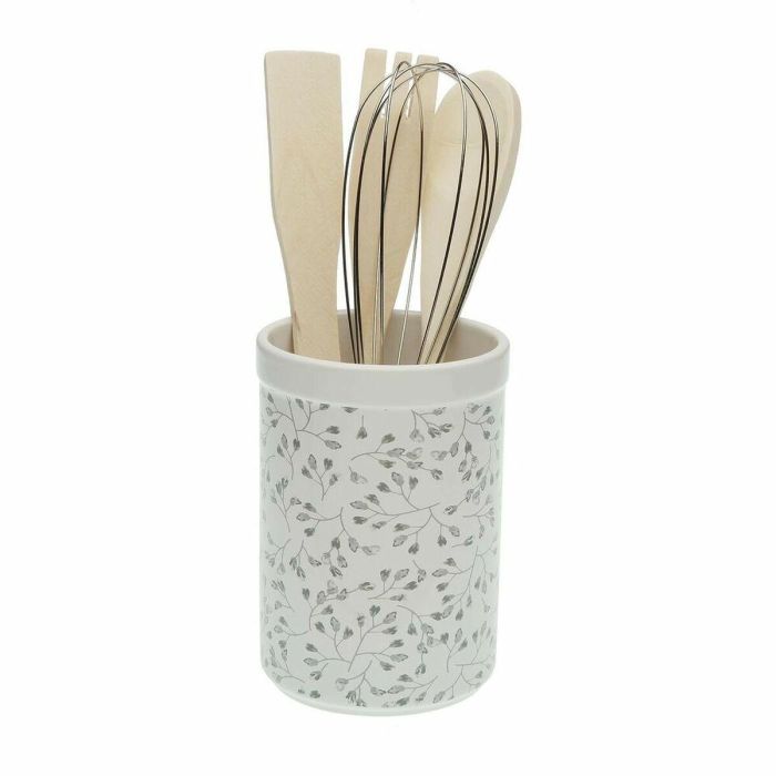 Bote para Utensilios de Cocina Versa Oxford Cerámica 10 x 15 x 10 cm Bote para Utensilios de Cocina Versa Oxford Cerámica 10 x 15 x 10 cm