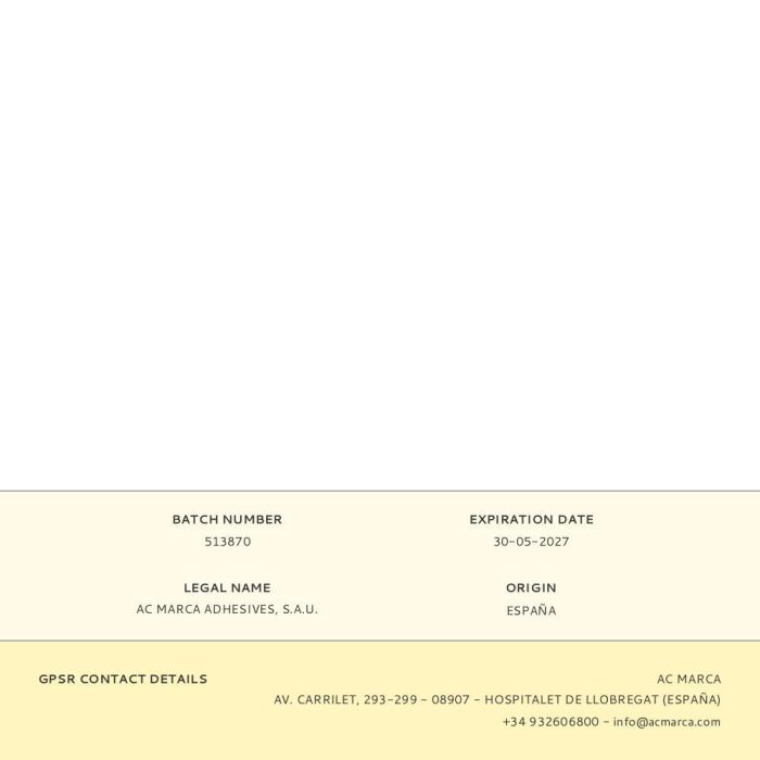 Ceys Total Tech Blanco Cartucho 290 ml - Masilla adhesiva 1 Ceys Total Tech Blanco Cartucho 290 ml - Masilla adhesiva 1