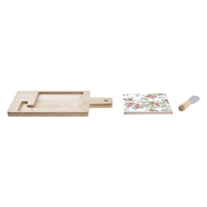 DKD Home Decor Tabla Aperitivo Navidad Tradicional Set de 3 de Bambú y Gres - Colores Rojo, Natural y Blanco - 11.8 cm Largo x 21.5 cm Ancho 2 DKD Home Decor Tabla Aperitivo Navidad Tradicional Set de 3 de Bambú y Gres - Colores Rojo, Natural y Blanco - 11.8 cm Largo x 21.5 cm Ancho 2