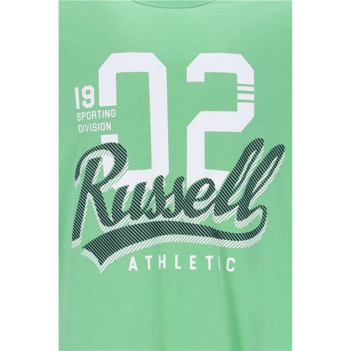 Camiseta de Manga Corta Hombre Russell Athletic Amt A30101 Verde Claro