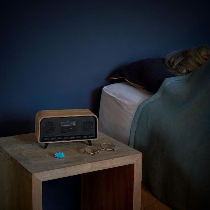Radio Reloj Despertador Bluetooth - THOMSON - Vintage Cosy - 30W, Radio FM, Alarma Dual, Pantalla LCD, Cargador USB-C, Fuente de Alimentación. 230 V 4 Radio Reloj Despertador Bluetooth - THOMSON - Vintage Cosy - 30W, Radio FM, Alarma Dual, Pantalla LCD, Cargador USB-C, Fuente de Alimentación. 230 V 4