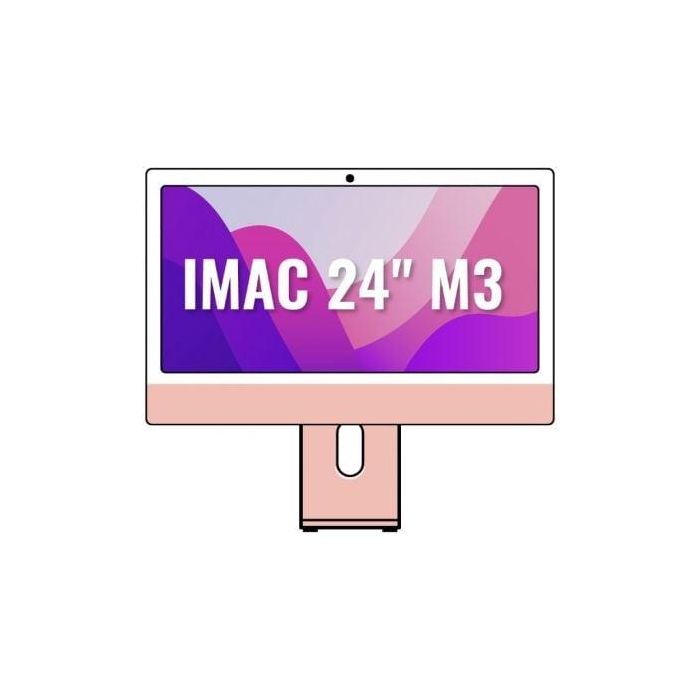 Apple iMac 24" Retina 4,5K / M3 8-Core CPU/ 8Gb/ 512Gb SSD/ 10-Core GPU/ Rosa Apple iMac 24" Retina 4,5K / M3 8-Core CPU/ 8Gb/ 512Gb SSD/ 10-Core GPU/ Rosa