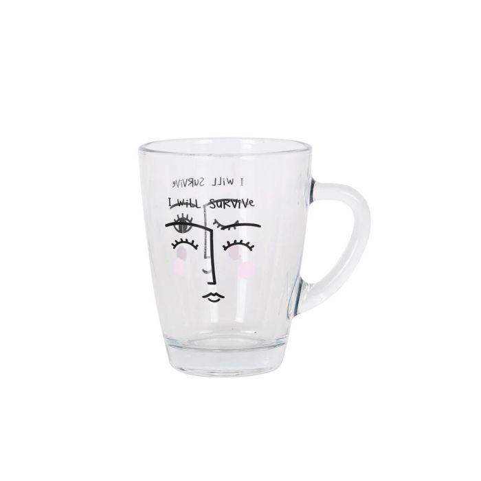 La Mediterranea Mug con Asa Colección Vega "Survive" de 30 cl - Ø8x10.5 cm (24 Unidades)
