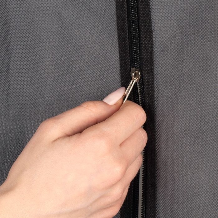 Zapatero Max Home Negro Gris Metal Textil 60 X 90 X 30 CM (6 Unidades) 1