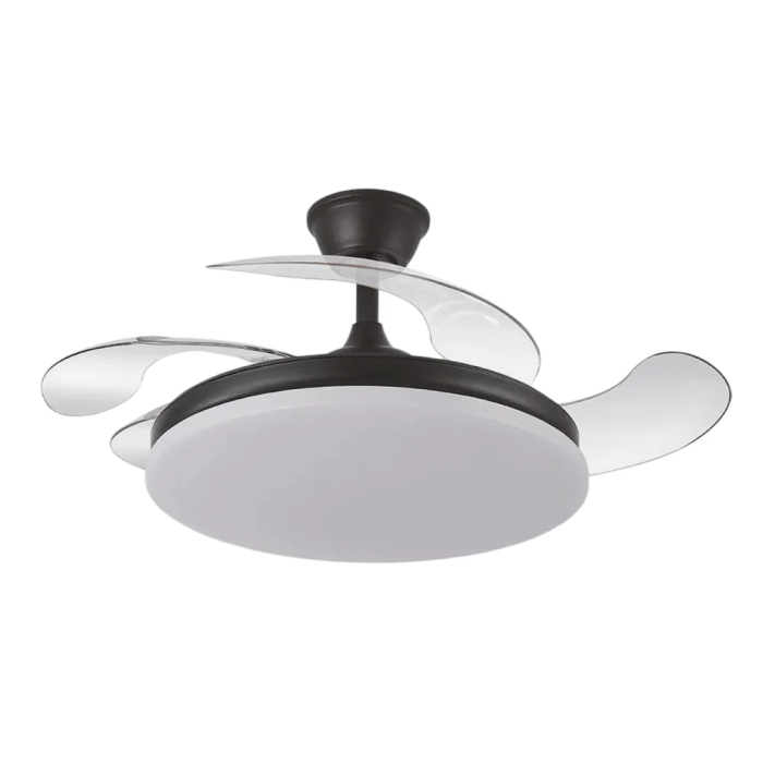 Ventilador DC Tridente 59w Negro 4 Aspas Desp. 107d 6980lm Reg.intensidad Remoto+Temporizador+Memoria 3000-4000-6000k 0 Ventilador DC Tridente 59w Negro 4 Aspas Desp. 107d 6980lm Reg.intensidad Remoto+Temporizador+Memoria 3000-4000-6000k 0