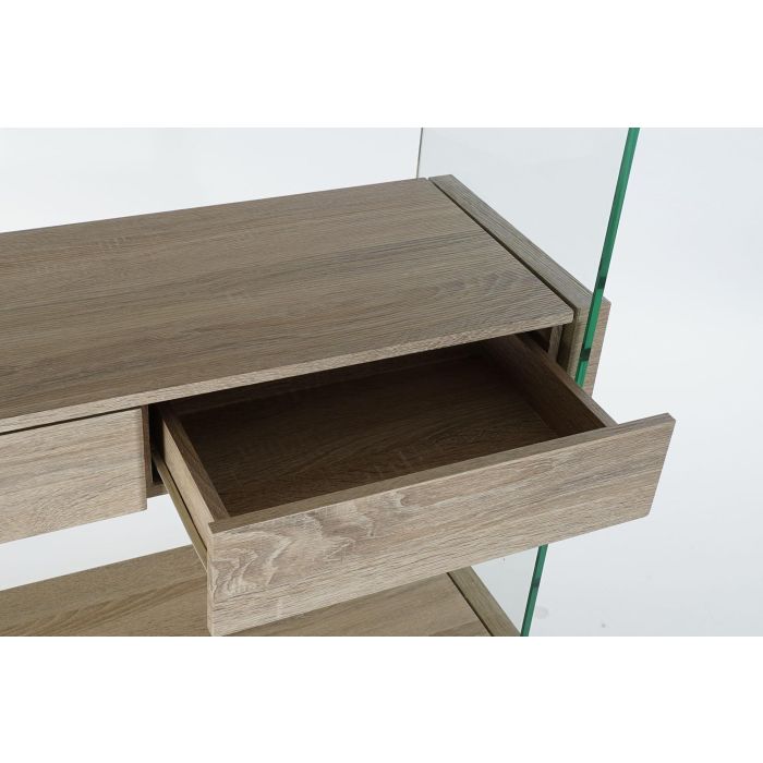 DKD Home Decor Green house 21 Estanteria Moderno Natural Transparente Cristal y MDF 90 x 35 x 180 cm 3