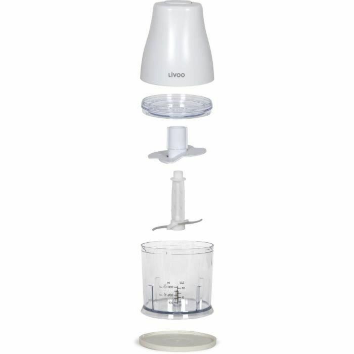 Picadora Livoo Chopper Blanco 400 W Acero Inoxidable 2