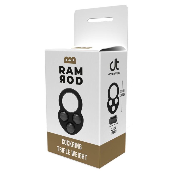 Anillo para el Pene Dream Toys Ramrod Negro 2