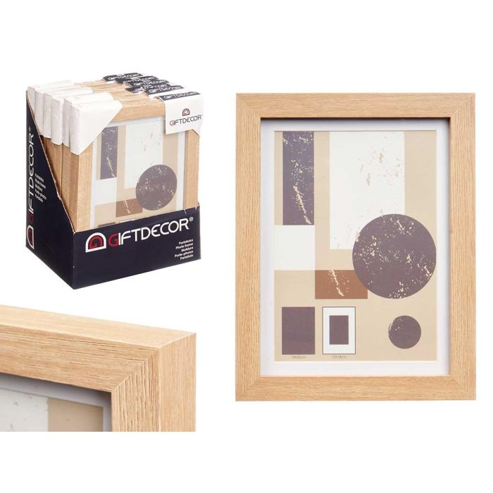 Portafoto Pared Madera Paspartu 13X18Cm Natural Giftdecor (12 Unidades) Portafoto Pared Madera Paspartu 13X18Cm Natural Giftdecor (12 Unidades)