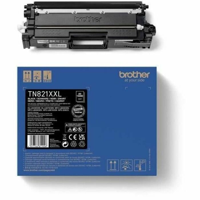 Brother TN821XXLBK Toner Negro Original - Alto Rendimiento 15000 Páginas Brother TN821XXLBK Toner Negro Original - Alto Rendimiento 15000 Páginas