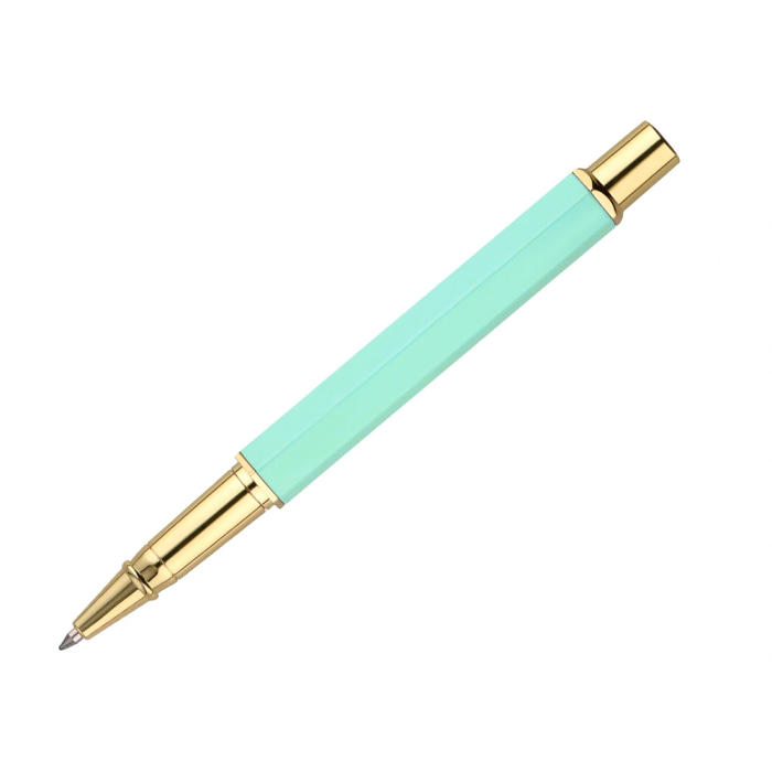 Belius Bolígrafo Macaron Bliss Verde Dorado Tinta Azul 0.8 mm Diseño Elegante Caja de Lujo 6