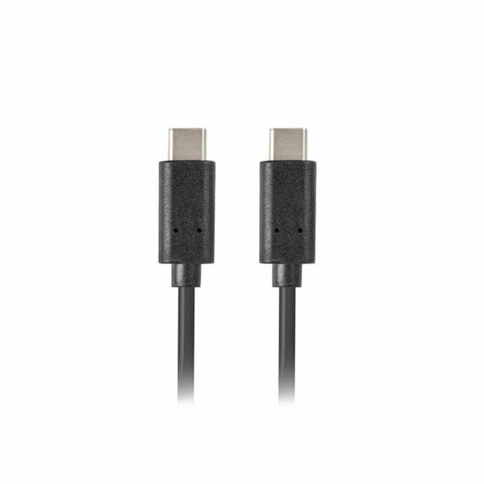 Lanberg CA-CMCM-31CU-0005-BK Cable USB Tipo C 3.2 Gen 1 (3.1 Gen 1) Contactos en Oro Negro Lanberg CA-CMCM-31CU-0005-BK Cable USB Tipo C 3.2 Gen 1 (3.1 Gen 1) Contactos en Oro Negro
