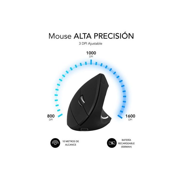 SUBBLIM GLIDE VERTICAL ERGO DUAL MOUSE BATTERY B