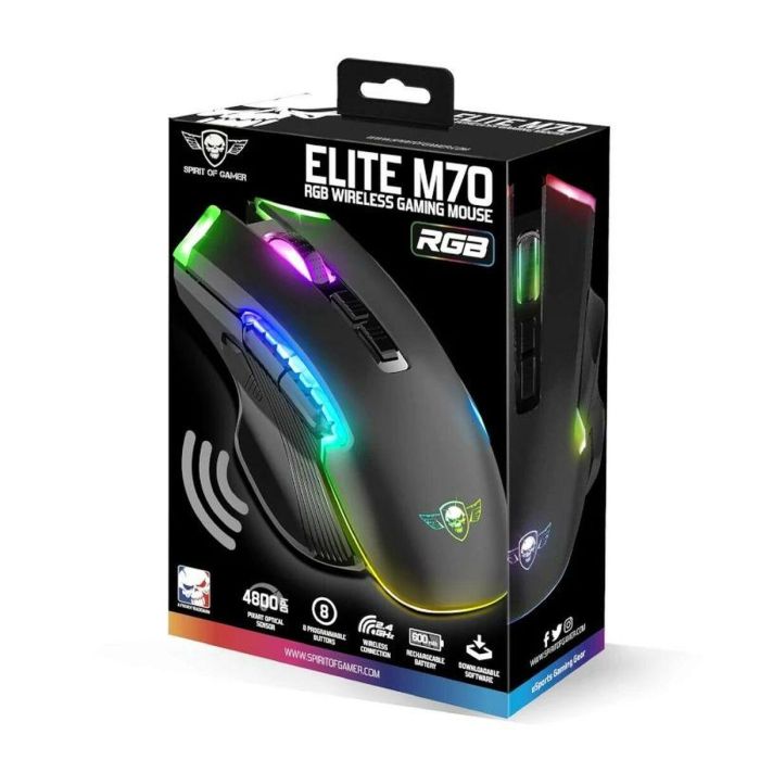 Ratón Spirit of Gamer Elite M-70 Negro 1 Ratón Spirit of Gamer Elite M-70 Negro 1