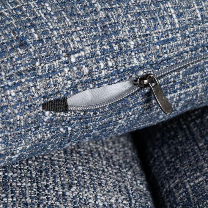 Sofá 3 Plazas Azul Tejido-Madera 221 X 90 X 87 cm