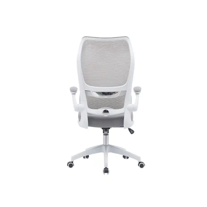 Q-connect Silla Oficina Catania Malla Respaldo Transpirable Altura Ajustable Ruedas Premium Color Gris Blanco 5