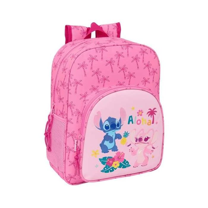 Safta Mochila Junior Adapt.Carro Stitch "Chill" 32x38x12 cm