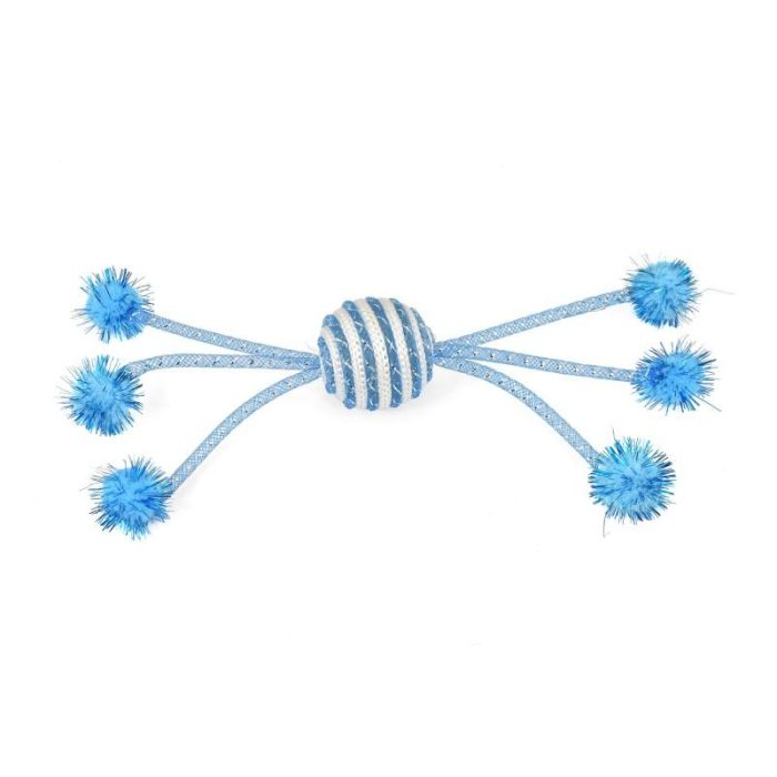 Nayeco Pelota Con Pompones Azul 22x4,5 cm 3 Unidades