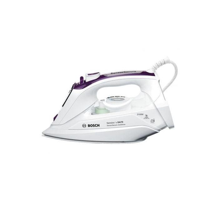 PLANCHA DE VAPOR BOSCH DA70 SENSOR SECURE - 3100W - SUPERVAPOR 200G/MIN - SUELA CERAMIUM GLISSEE - SISTEMA ANTICAL - DEPOSITO 380ML PLANCHA DE VAPOR BOSCH DA70 SENSOR SECURE - 3100W - SUPERVAPOR 200G/MIN - SUELA CERAMIUM GLISSEE - SISTEMA ANTICAL - DEPOSITO 380ML