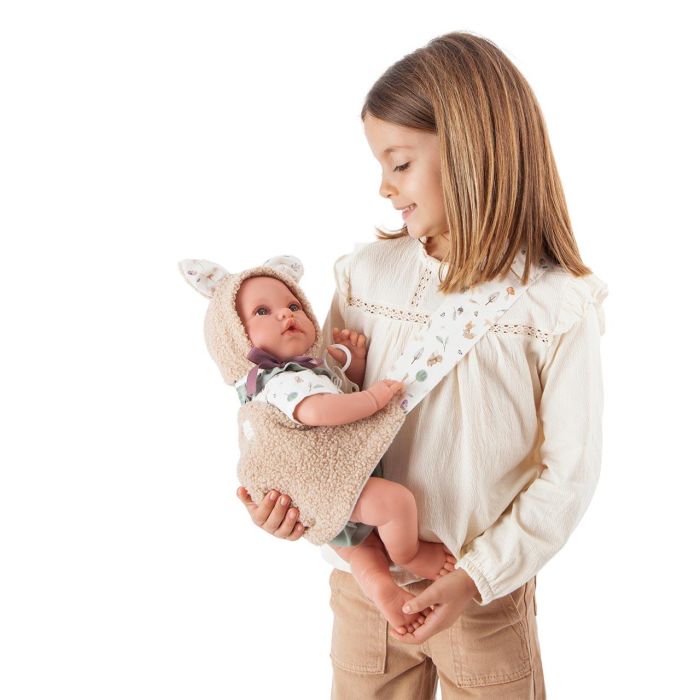 Muñecas Antonio Juan Muñeco Recién Nacido Erik 33014 con Portabebé, 42 cm 2