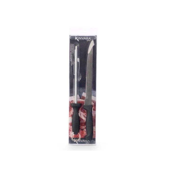 Set Cuchillo Jamonero Afilador Kinvara 9X39CM (12 Unidades) 2 Set Cuchillo Jamonero Afilador Kinvara 9X39CM (12 Unidades) 2