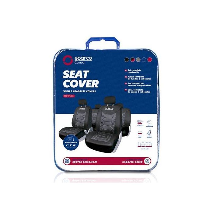 SPC Juego Fundas Bk Negro SPC1016BK 3