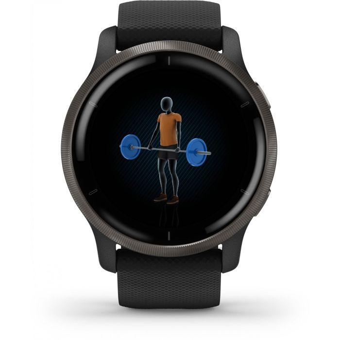 Garmin Venu 2 Smartwatch GPS 45mm, Reloj Inteligente Fitness con Música, Pagos y Monitor de Salud, Color Negro 41