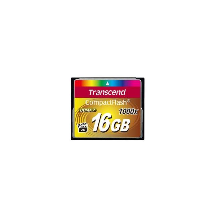 CARD CompactFlash Card 16GB Transcend TS16GCF1000. MLC