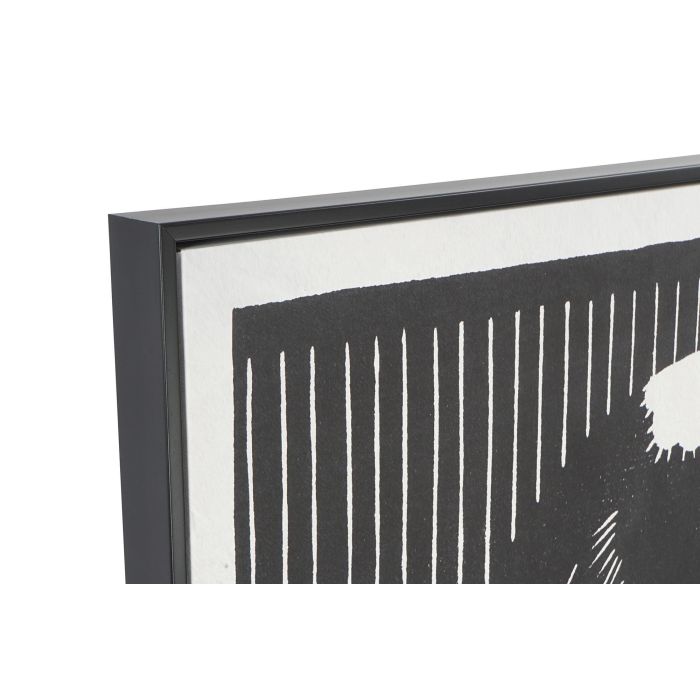DKD Home Decor Cuadro Decorativo Moderno con Motivo Cacatua Negro Blanco 123x83 cm en PS y Lienzo (Juego de 2 Unidades Surtidas) 1