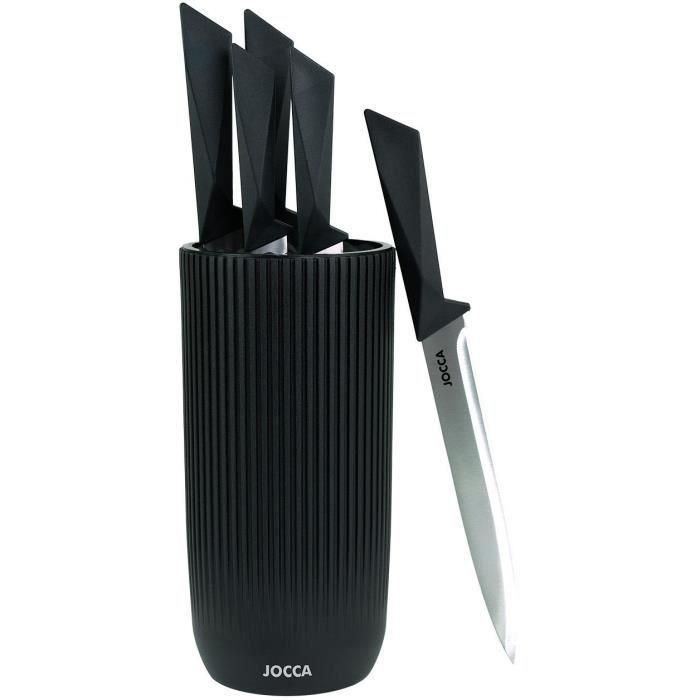 Jocca JOC8435253586612 Juego de 5 Cuchillos con Taco de Polipropileno Negro 4 Jocca JOC8435253586612 Juego de 5 Cuchillos con Taco de Polipropileno Negro 4